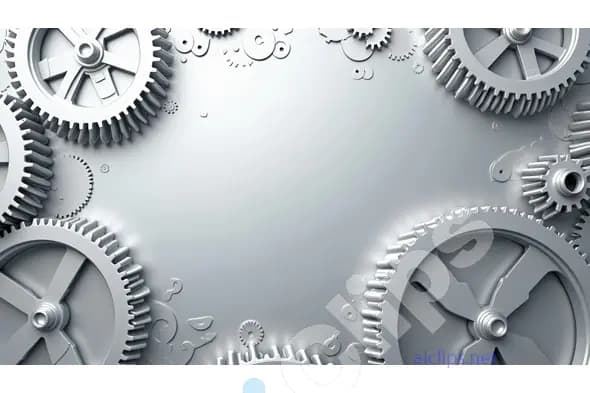 Abstract Industrial Gear System Background