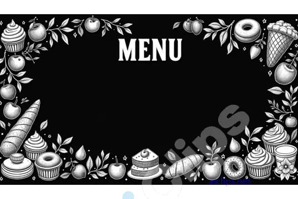 Chalkboard Style Food Menu Template