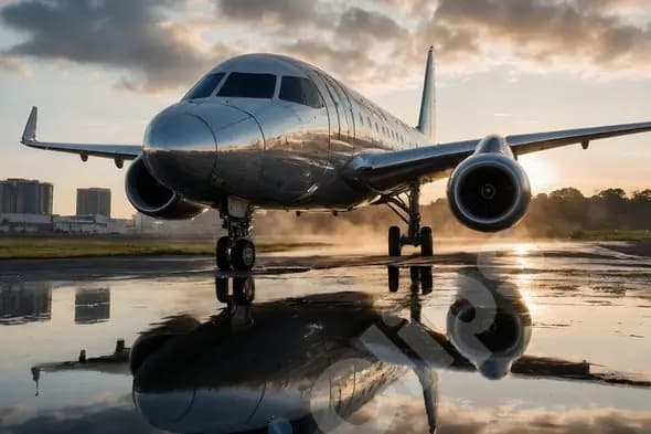 Private Jet on Runway