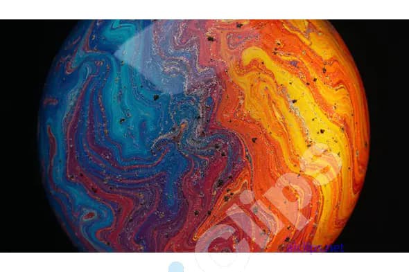 Vibrant Fluid Marble Art Texture