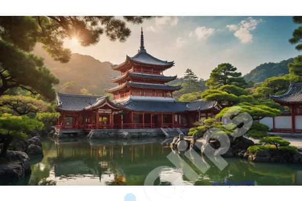 Peaceful Japanese Pagoda