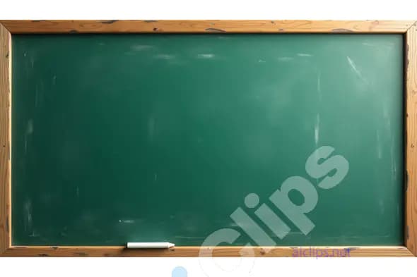 Blank Green Chalkboard with Wooden Frame