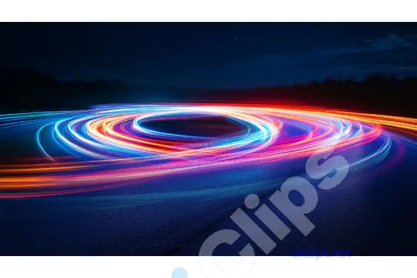 Circular Neon Light Trails