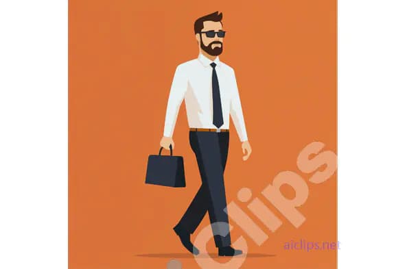 Confident Businessman with Briefcase