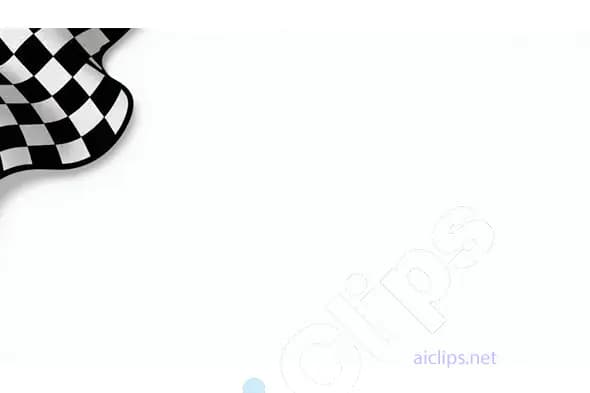 Minimalist Checkered Flag Design on White Background