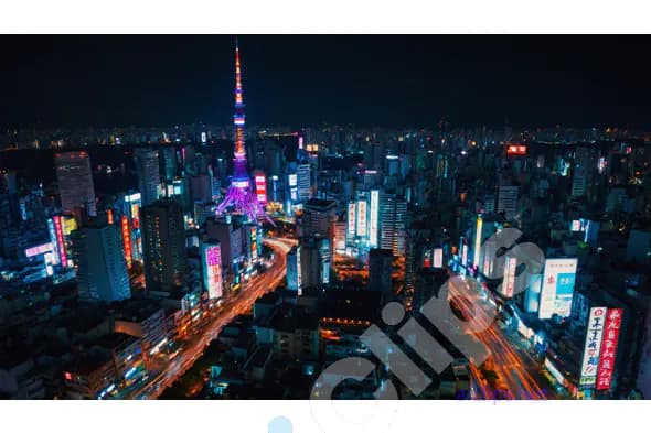 Tokyo Skyline at Night