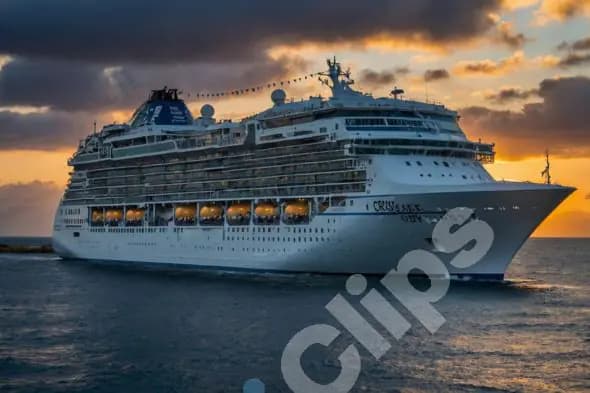 Cruise Ship at Sunset