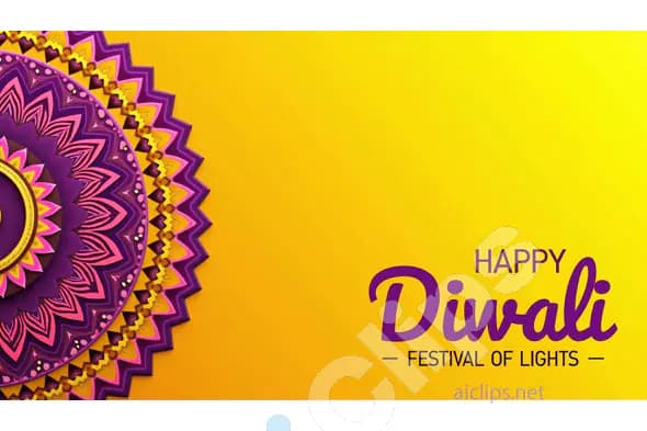 Diwali Greeting Card with Vibrant Rangoli Design