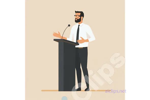 Man Speaking at Podium