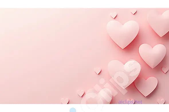 Soft Pink Heart Design with Layered 3D Effect