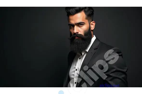 Portrait of Confident Indian Man in Formal Attire - Stylish Bearded Gentleman