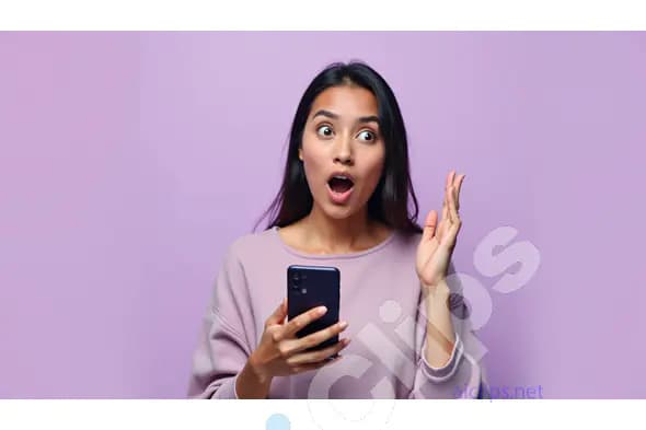 Surprised Woman Reacting to Unexpected News on Phone