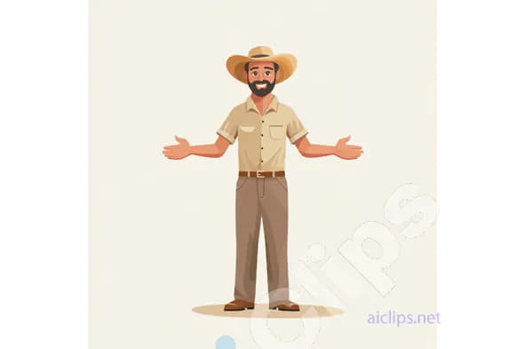 Friendly Farmer in Hat