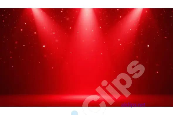 Red Spotlight Background with Sparkles