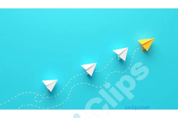 Leadership and Innovation Concept with Paper Airplanes - Alternate Path