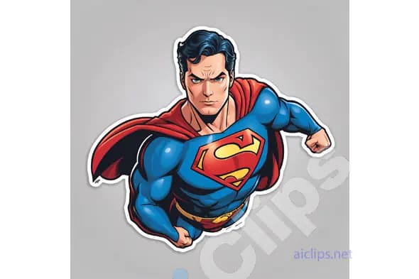 Superhero Flying Sticker