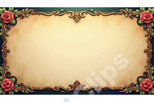 Ornate Vintage Floral Frame Background