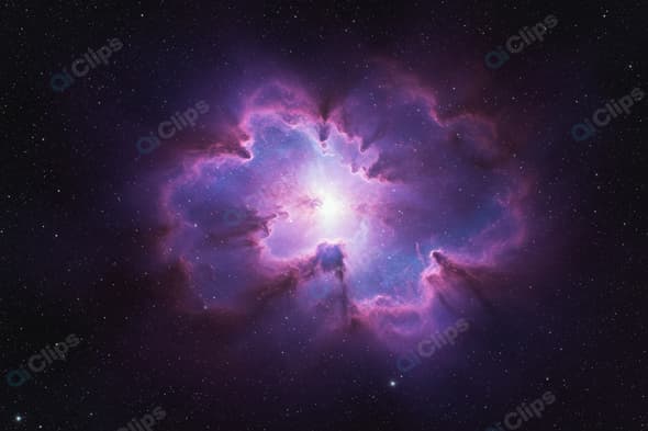 Purple Nebula in Starry Space