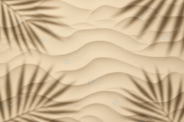 Desert Sand Dunes with Leaf Shadows