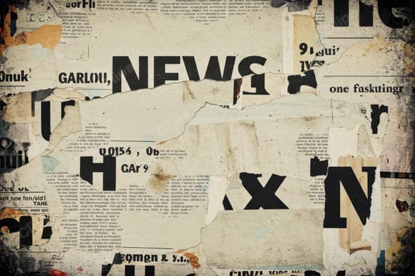 Vintage Newspaper Collage Background