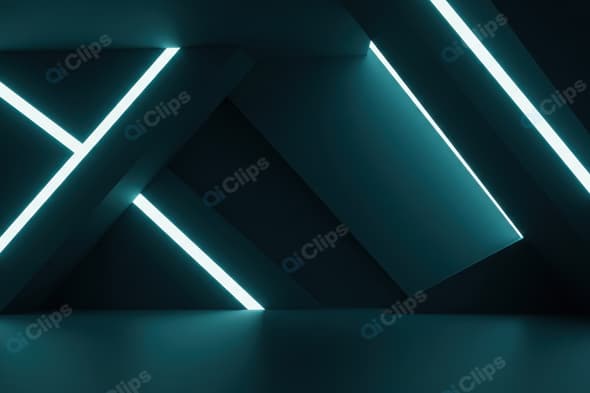 Futuristic Neon Abstract Geometric Design