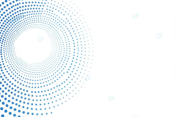 Blue Circular Dot Pattern on White Background