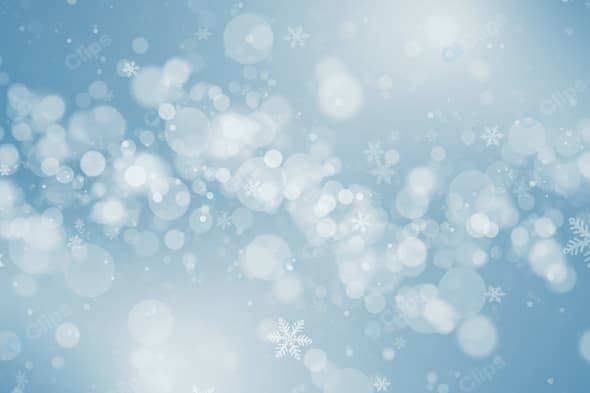 Winter Snowflake Background with Soft Bokeh Lights