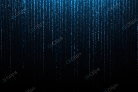 Digital Matrix Code Blue Background