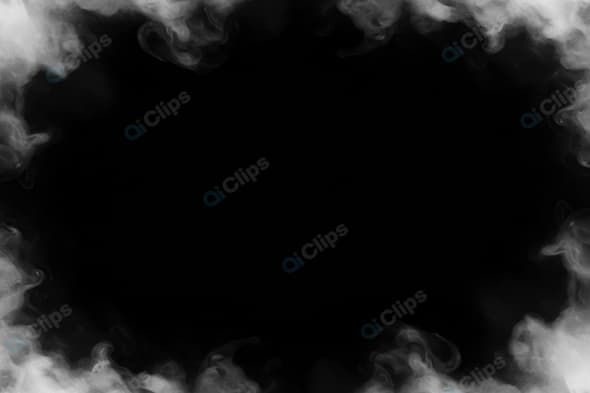 Smoky Atmospheric Frame on Black Background