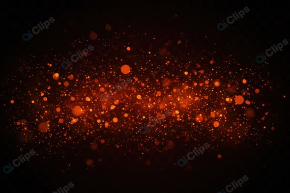 Orange Sparkles on Black Background