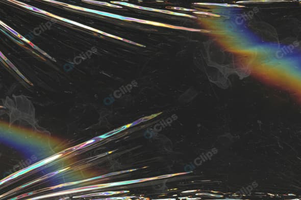 Colorful Light Spectrum on Black Plastic Film Background