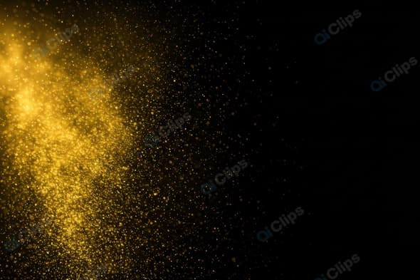 Golden Dust Particles in Dark Atmosphere