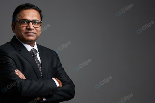 Business Executive in Formal Suit with Confident Look