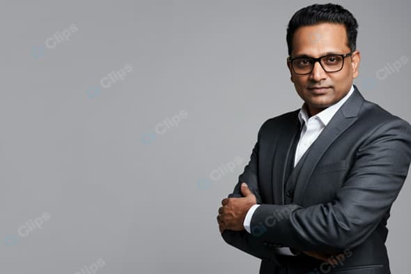 Business Professional in Suit with Confident Pose