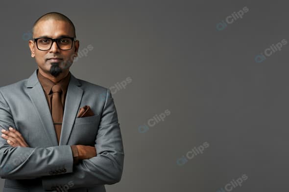 Professional Man in Suit Confidently Posing