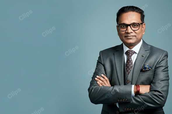 Professional Businessman Portrait in Gray Suit