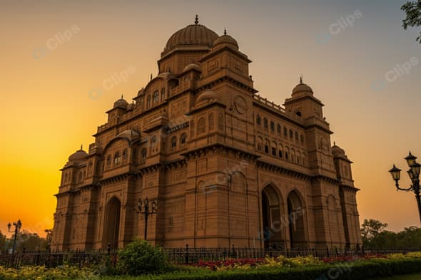 Majestic Historical Building at Sunset