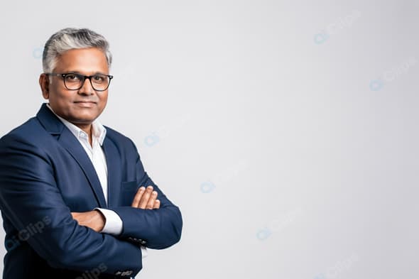 Business Professional Portrait in Suit and Glasses