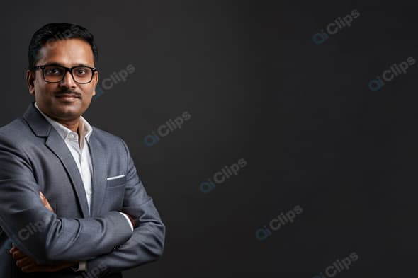 Professional Businessman Portrait in Dark Suit