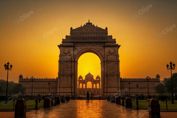 Sunset at India Gate Monument