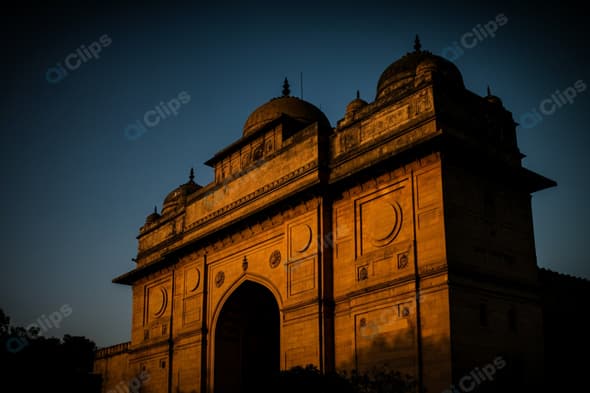 Historic Monument in Golden Sunlight