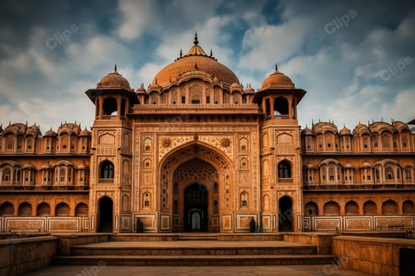 Majestic Mughal Architecture at Sunset