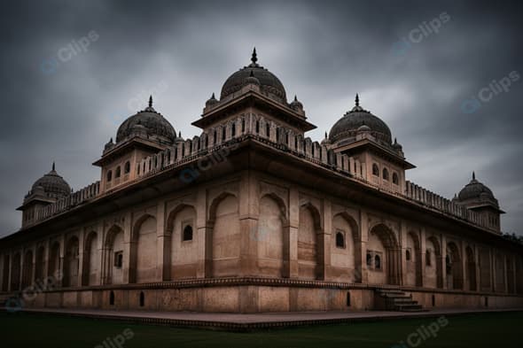 Historic Architectural Marvel with Dramatic Sky