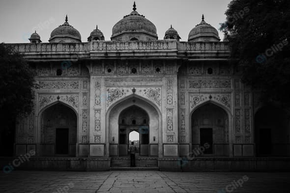 Ancient Indian Temple with Intricate Architecture