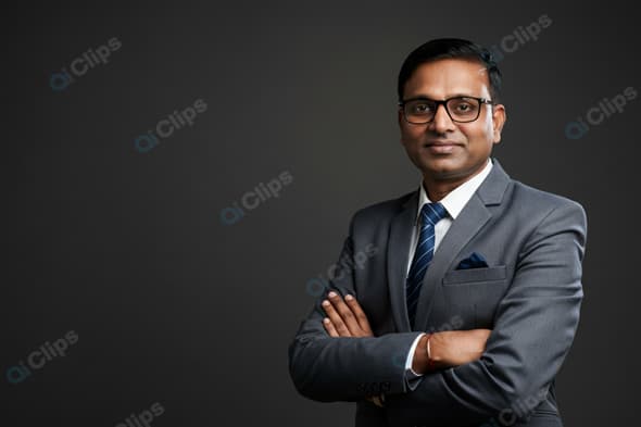 Professional Businessman in Suit with Confident Pose