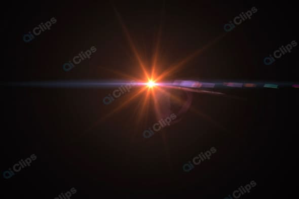 Lens Flare Light Burst in Dark Background