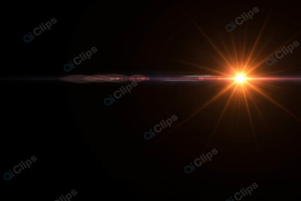 Radiant Lens Flare on a Black Background

