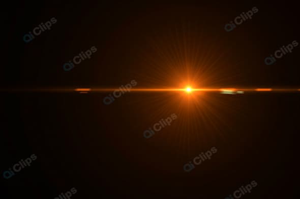 Sunburst Light Lens Flare on Dark Background