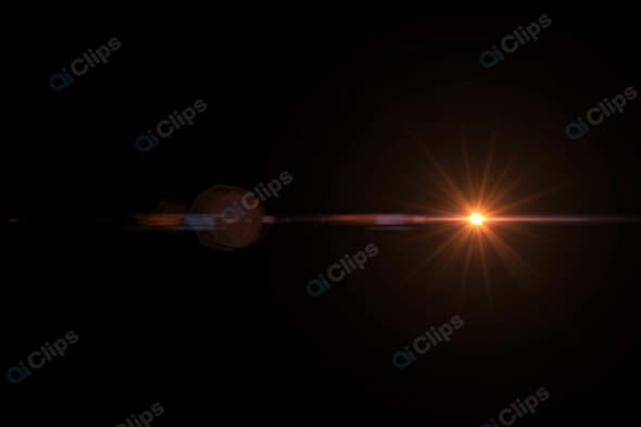 Lens Flare Effect on Black Background
