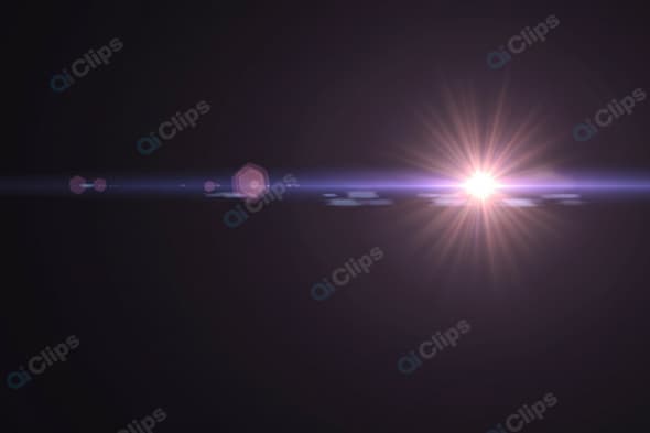 Bright Lens Flare Against Dark Background